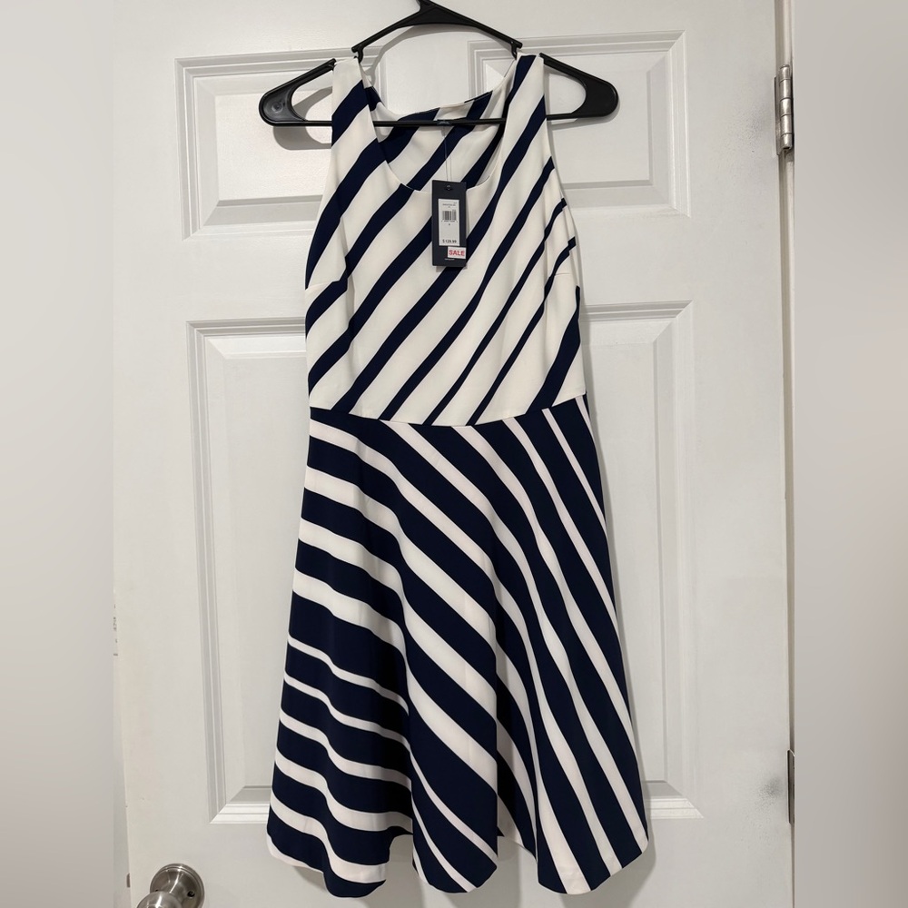 Women’s Navy and White Striped tank Dress